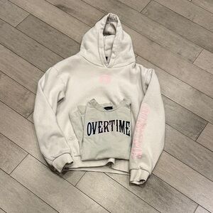 Overtime Kids Beige Matching Set with Cozy Cowl Neck